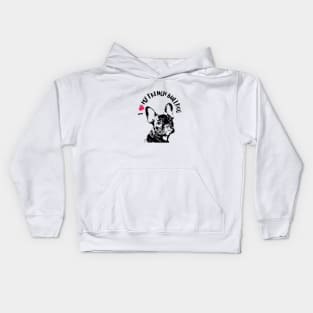 I Love My French Bulldog Cute Frenchie Graphic Design Kids Hoodie